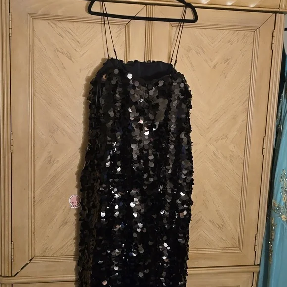 Banana Republic Teia Sequin Maxi Dress. Size 18. BLACK. - Picture 11 of 14